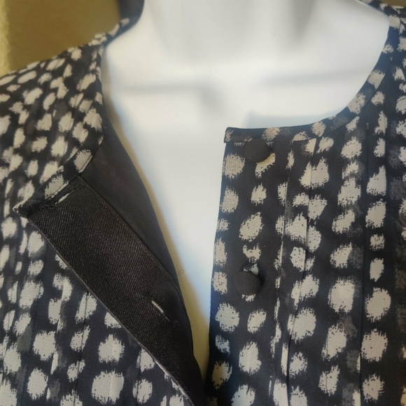 Armani Le Collezioni Pleated/Print Dress Size 4 Made In Italy - Picture 8 of 12